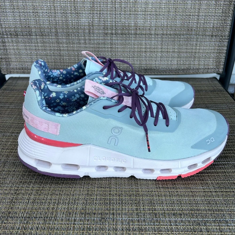 FP Movement X On Cloud 9.5 Cloudnova Form 2 Sneakers Running Free People Floral - Picture 1 of 10